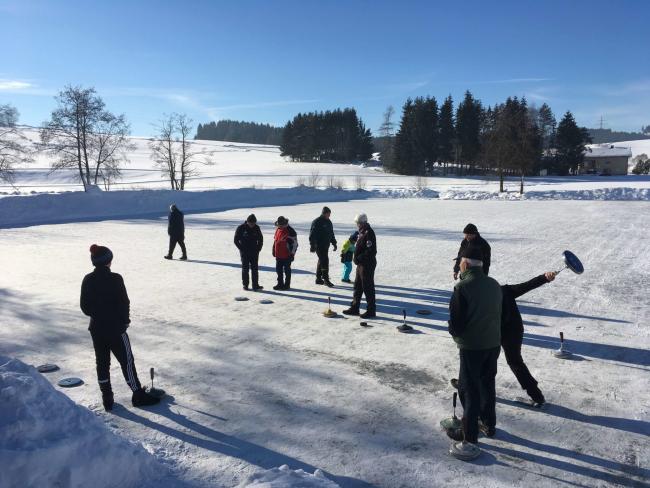Eisstockschiessen in Rinchnach, Bayerischer Wald