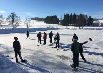 Eisstockschiessen in Rinchnach, Bayerischer Wald