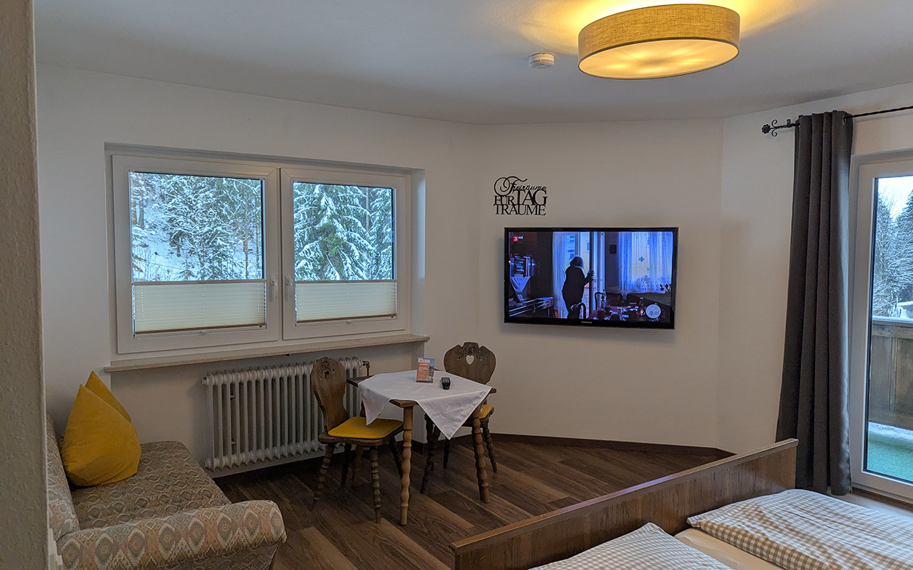 Wanderhotel Mühle - unser Standard-Zimmer mit TV