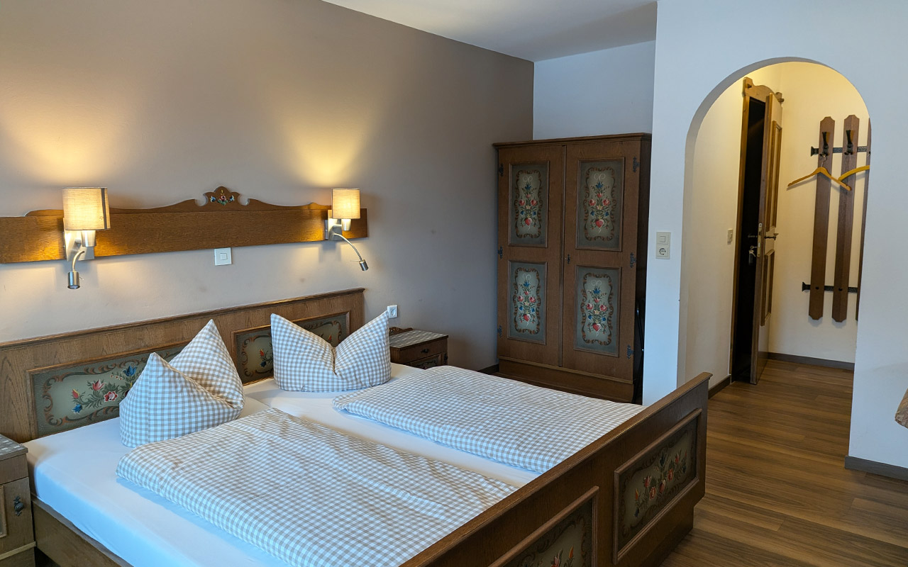 Wanderhotel Mühle - unser Standard-Zimmer mit Doppelbett
